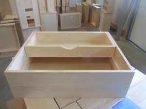 15 custom double drawer (no slides on top tray)